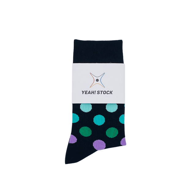 Black with Colored Polka Dots - YEAH! STOCK®  