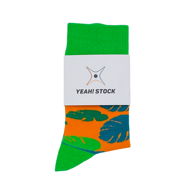 Green and Orange with Leaf Design - YEAH! STOCK®  